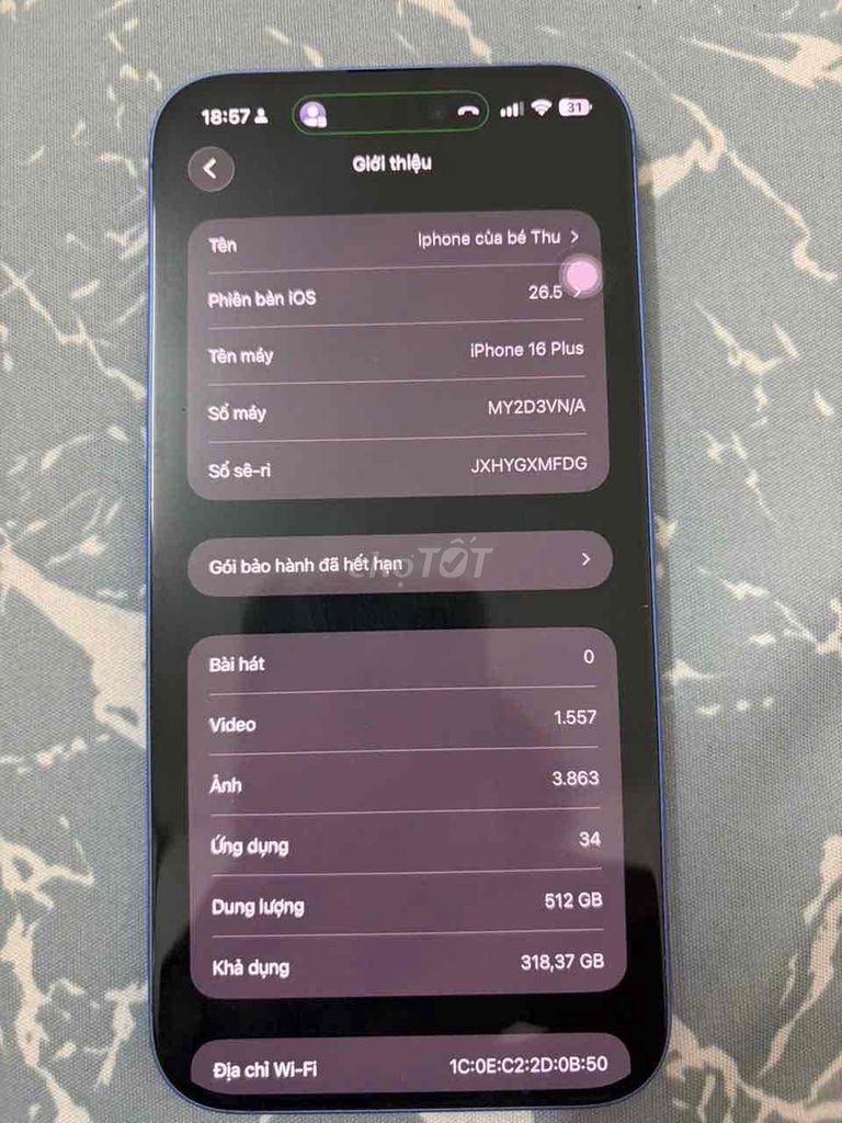 Apple iPhone 16 Plus 512GB Xanh. Mua bán Điện thoại tại Huyện Chợ Gạo Tiền Giang được đăng bởi Thu Sỉ Bưỡi Chợ Gạo hình 1