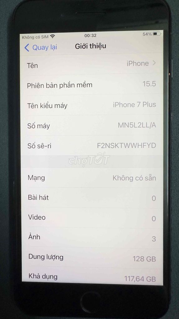 Apple iPhone 7 Plus 128GB Đen Đã sử dụng. Mua bán Điện thoại tại Quận 12 Tp Hồ Chí Minh được đăng bởi Lê phong hình 1