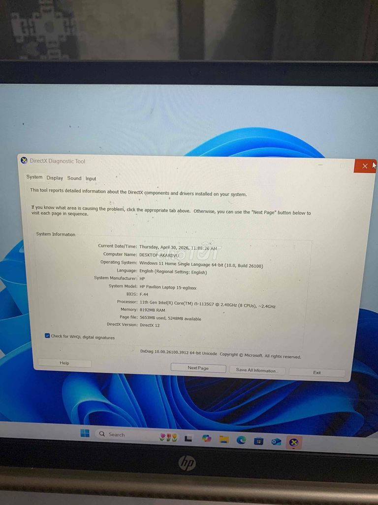 HP Pavilion 15-eg0xxx i5-1135G7 8GB/512GB. Mua bán Laptop tại Quận Hoàng Mai Hà Nội được đăng bởi nguyễn cường hình 1