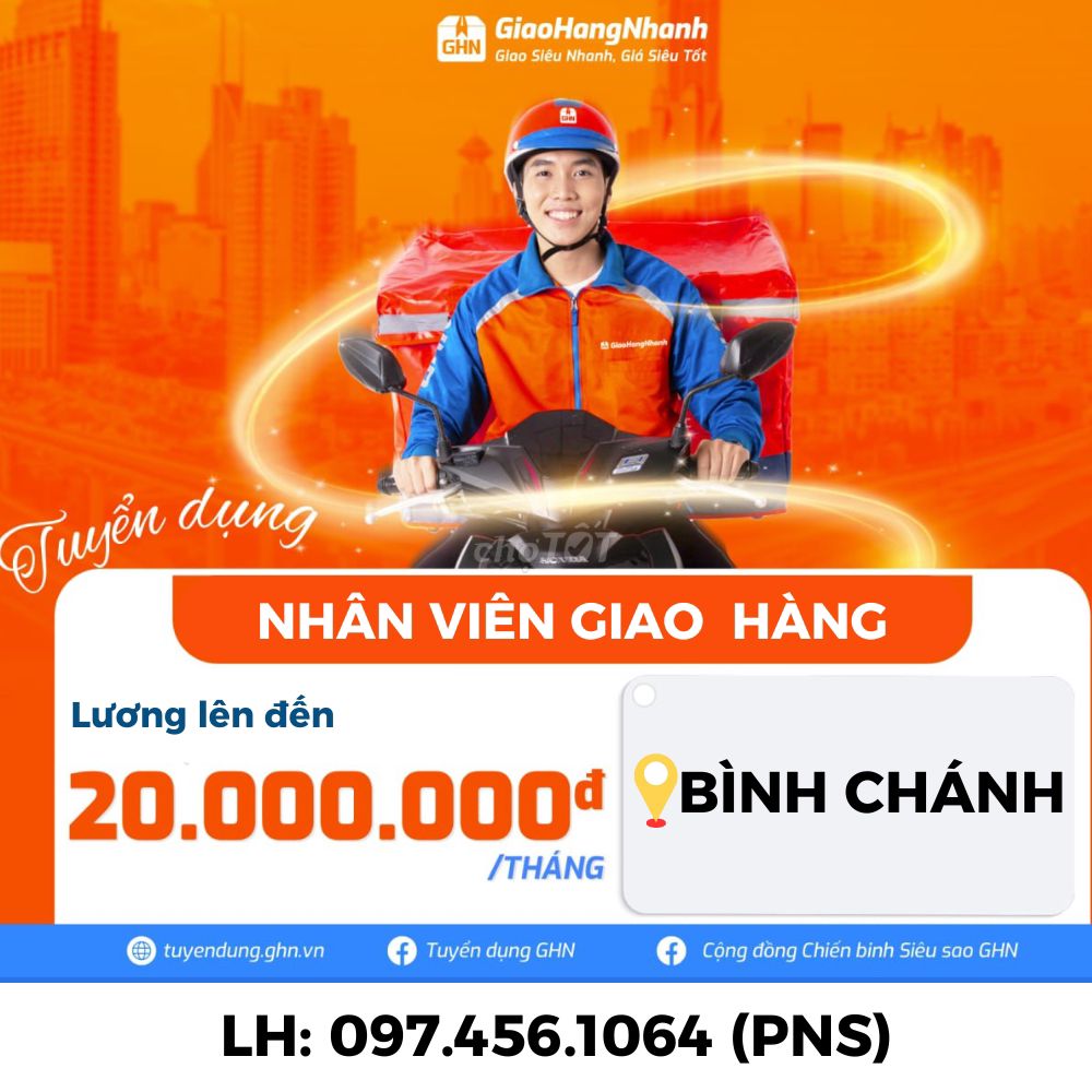 [Vĩnh Lộc A] - Bình Chánh Cần Tài Xế Giao Hàng