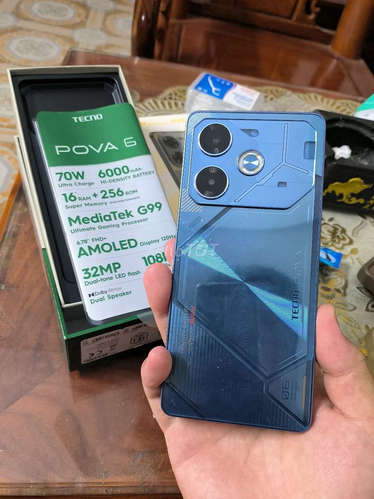 Tecno Pova 6 256GB Xanh. Mua bán Điện thoại tại Huyện Thường Tín Hà Nội được đăng bởi Trung Nguyễn hình 1