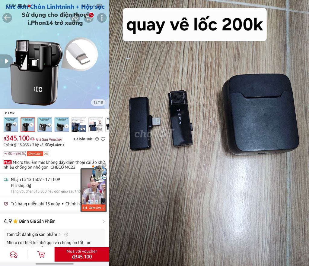 Micro thu âm quay vlog. Mua bán Tivi, Âm thanh tại Quận Cẩm Lệ Đà Nẵng được đăng bởi Quang Nam hình 1
