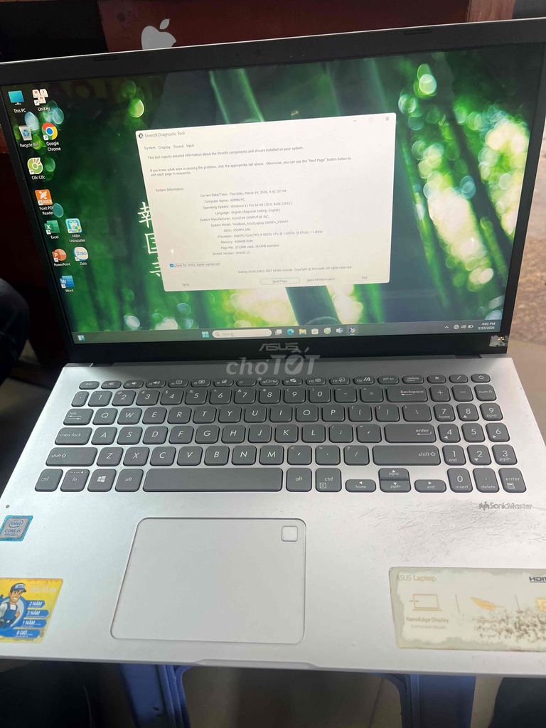 bán thanh lý asus co5 -8265U màu bạc chạy tít mù. Mua bán Laptop tại Quận Thanh Xuân Hà Nội được đăng bởi phùng anh tuấn hình 1