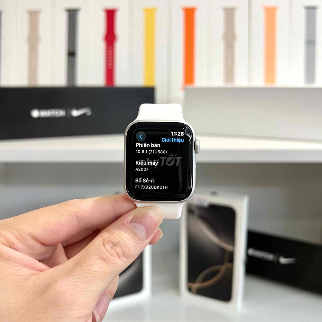 APPLE WATCH S4/40mm nhôm trắng LTE ESIM Fullbox