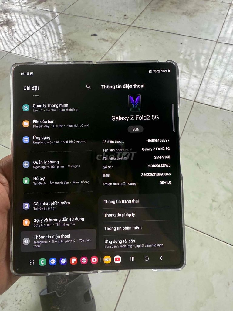 Samsung Galaxy Z Fold2 5G Đen 12/512 Cao. Mua bán Điện thoại tại Huyện Củ Chi Tp Hồ Chí Minh được đăng bởi Naanaa hình 1