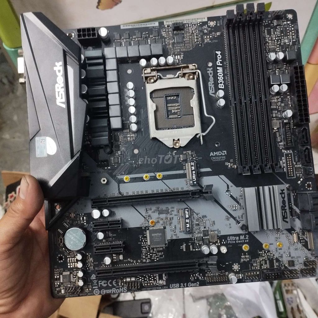 Mainboard asrock b360m pro4 gen8,9 chạy tốt