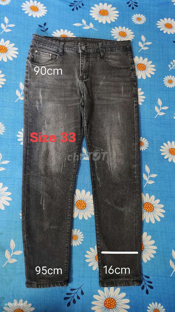 Quần jean nam Cotton đen size 33. Mua bán Quần áo tại Quận 8 Tp Hồ Chí Minh được đăng bởi Tùng Nguyên  hình 1