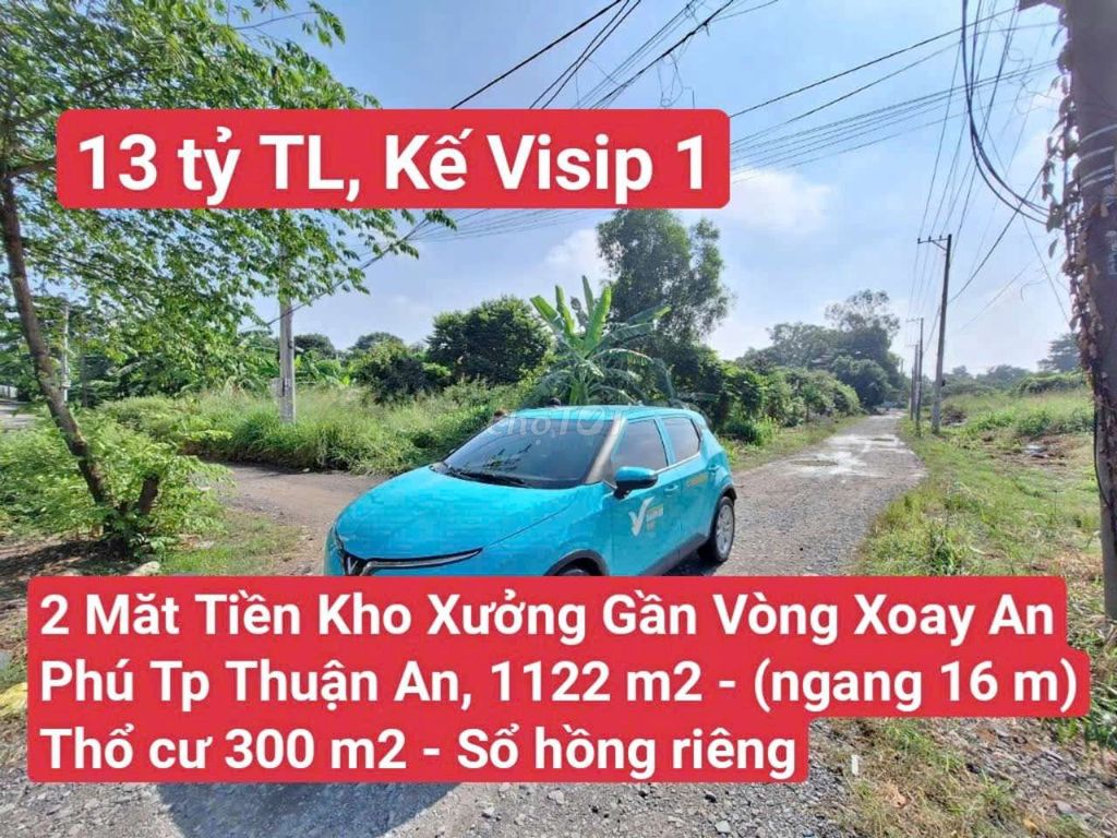 Đất Kho Xưởng 2 Mặt Tiền Gần Vòng Xoay An Phú, P. An Phú,Tp. Thuận An