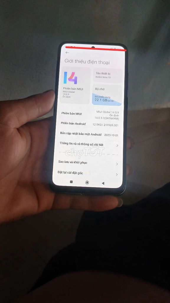 Xiaomi Redmi Note 10 Xanh 22.1 GB. Mua bán Điện thoại tại Quận 12 Tp Hồ Chí Minh được đăng bởi anh khang  hình 1