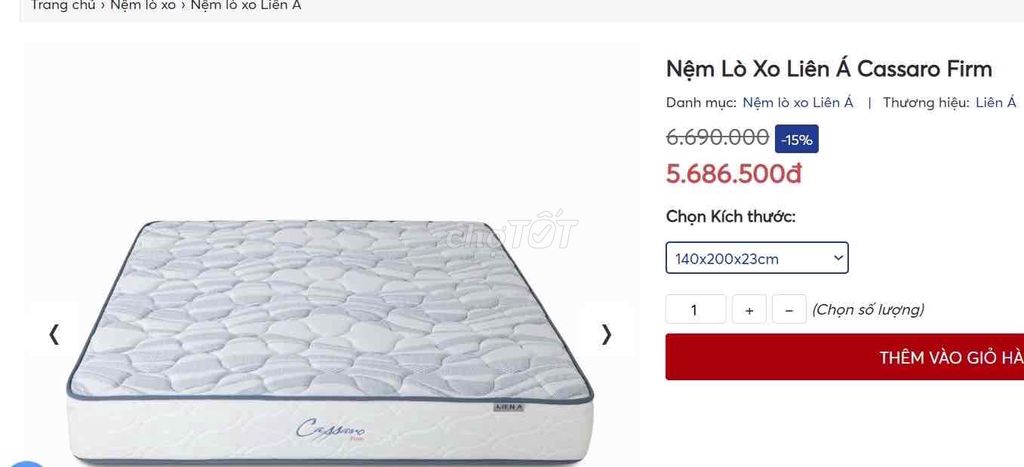 nệm lò xo 1m4x2mx20cm. Mua bán Giường, chăn ga gối nệm tại Huyện Bình Chánh Tp Hồ Chí Minh được đăng bởi Lưu Thị Khanh hình 2