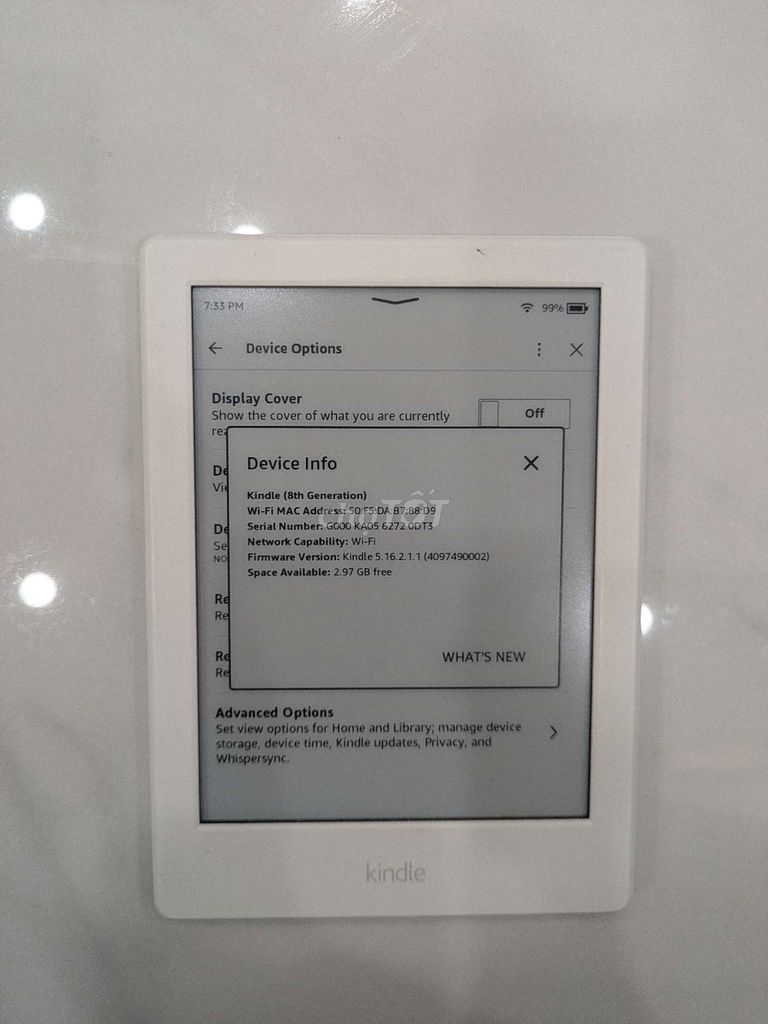 Kindle 8th Gen 4GB Trắng. Mua bán Máy tính bảng tại Quận Lê Chân Hải Phòng được đăng bởi Nguyễn long hình 1