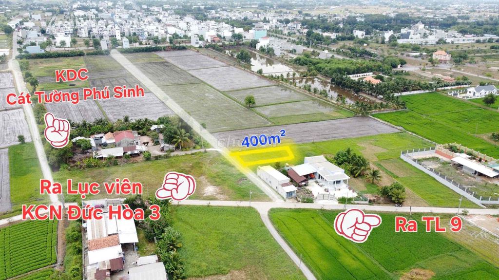 kẹt vốn cần bán rẻ lô đất Đức Hoà, chỉ hơn 4 tr/m2