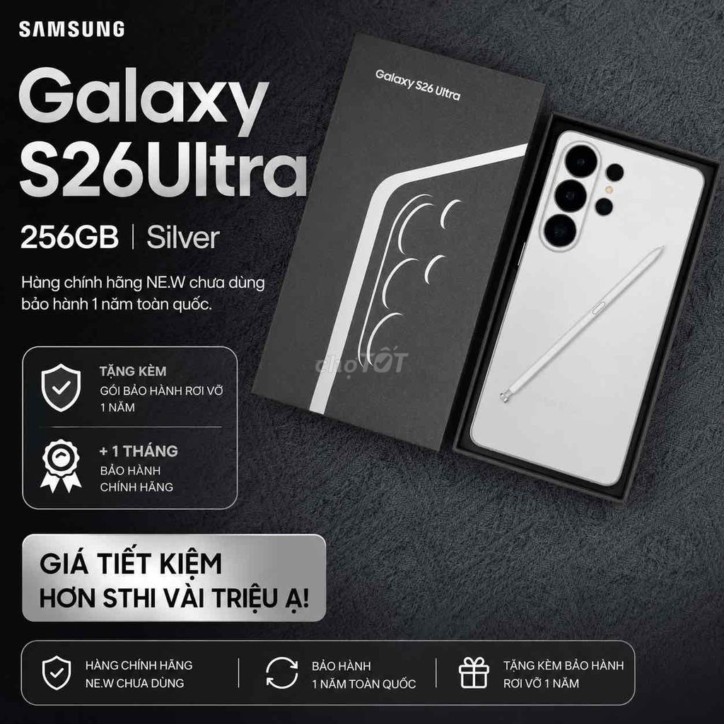 Samsung Galaxy S26 Ultra 256GB Bạc. Mua bán Điện thoại tại Quận Ninh Kiều Cần Thơ được đăng bởi SUN APPLE STORE hình 1