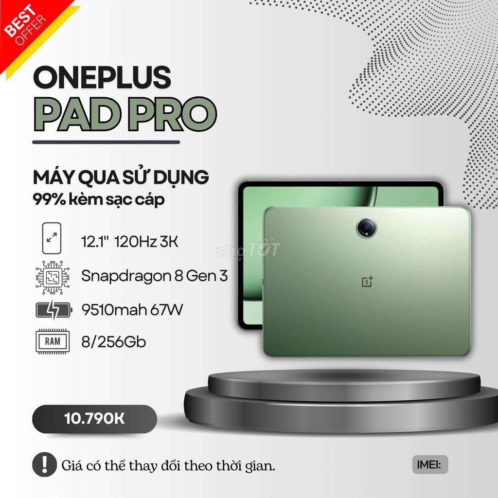 🥇ONEPLUS PAD PRO 8/256GB | SNAP 8 GEN 3