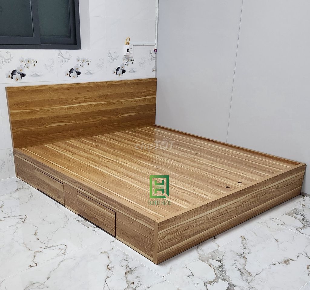 GIƯỜNG GỖ MDF GIÁ RẺ - GIƯỜNG GỖ MDF - GIƯỜNG. Mua bán Giường, chăn ga gối nệm tại Huyện Hóc Môn Tp Hồ Chí Minh được đăng bởi LÊ VĂN HÙNG hình 1