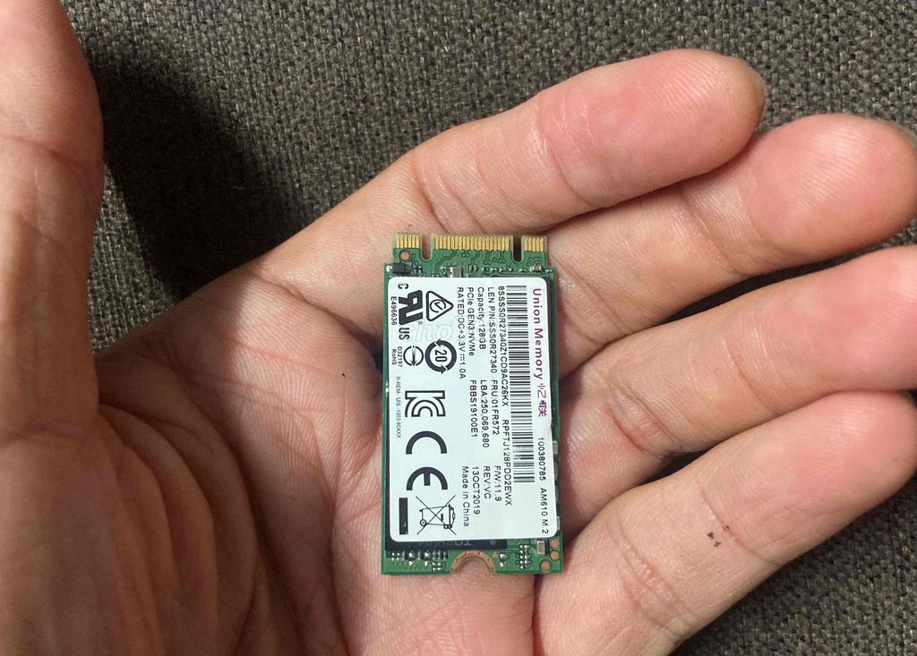 SSD M2 NVMe Gen 3 128GB chuẩn nhỏ 2242