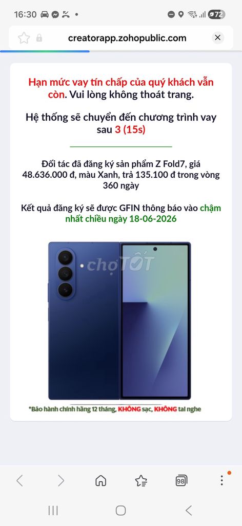 Samsung Z Fold7 Xanh. Mua bán Điện thoại tại Huyện Thăng Bình Quảng Nam được đăng bởi Chuc Ho hình 1