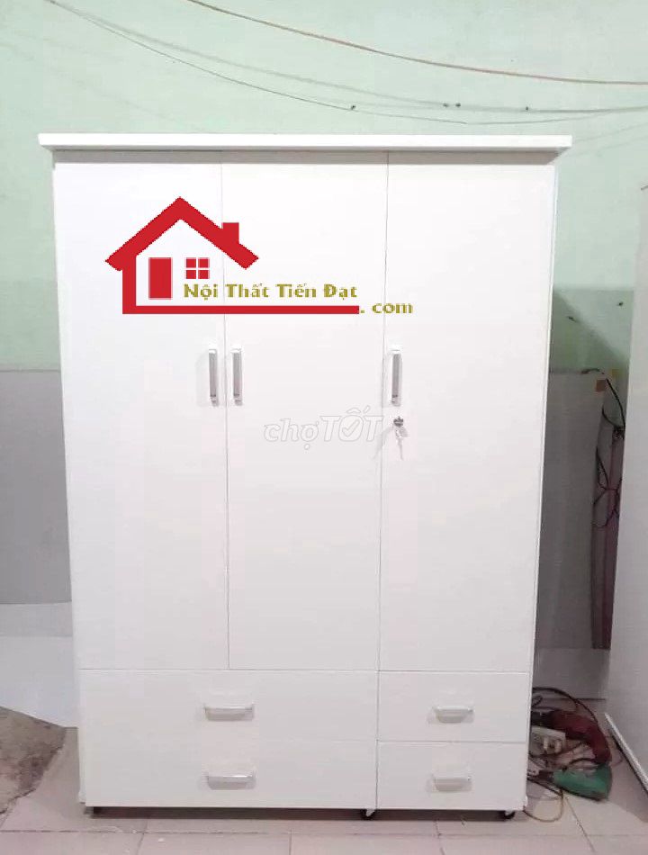 TỦ QUẦN ÁO NHỰA ĐÀI LOAN 1M6X1M05X42CM GIÁ XƯỞNG