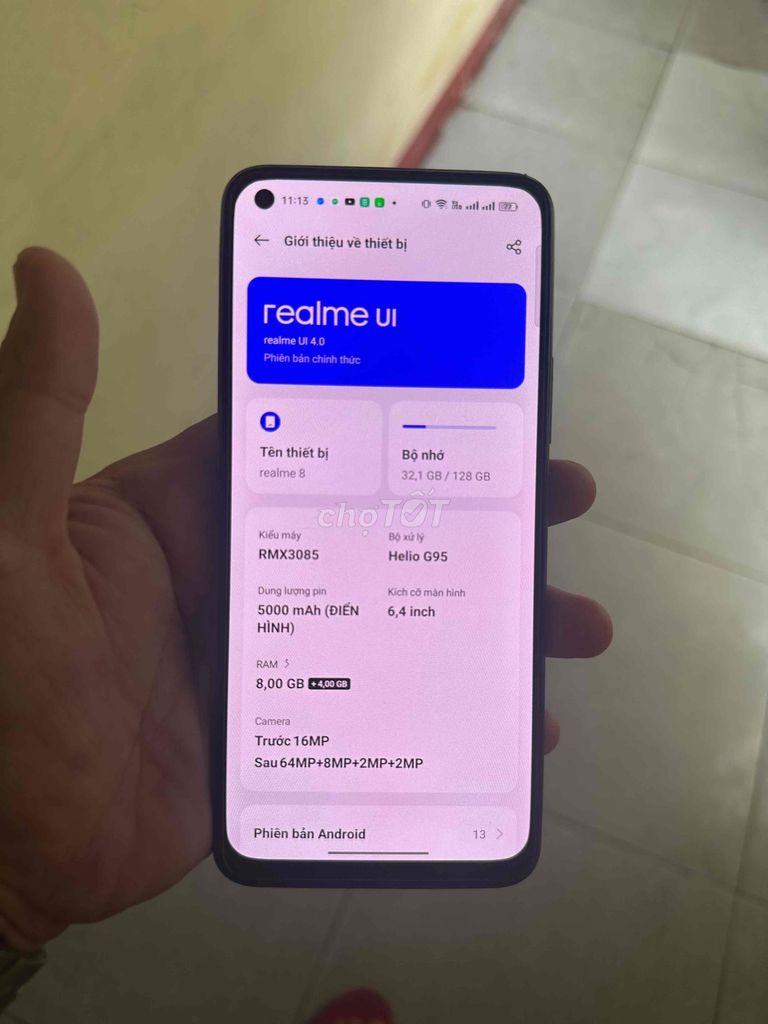 Realme 8 8GB/128GB. Mua bán Điện thoại tại Thành phố Tam Kỳ Quảng Nam được đăng bởi lanhlanh hình 1