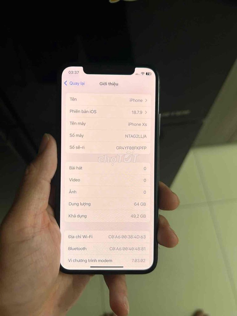Apple iPhone Xs 64GB Đen. Mua bán Điện thoại tại Quận Tân Phú Tp Hồ Chí Minh được đăng bởi Toàn hình 1