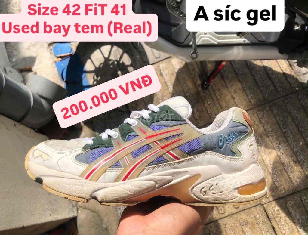 Asics Gel-Size 42 Fit 41-Chính Hãng. Mua bán Giày dép tại Thành phố Vũng Tàu Bà Rịa - Vũng Tàu được đăng bởi Minh Minh Sneaker hình 1