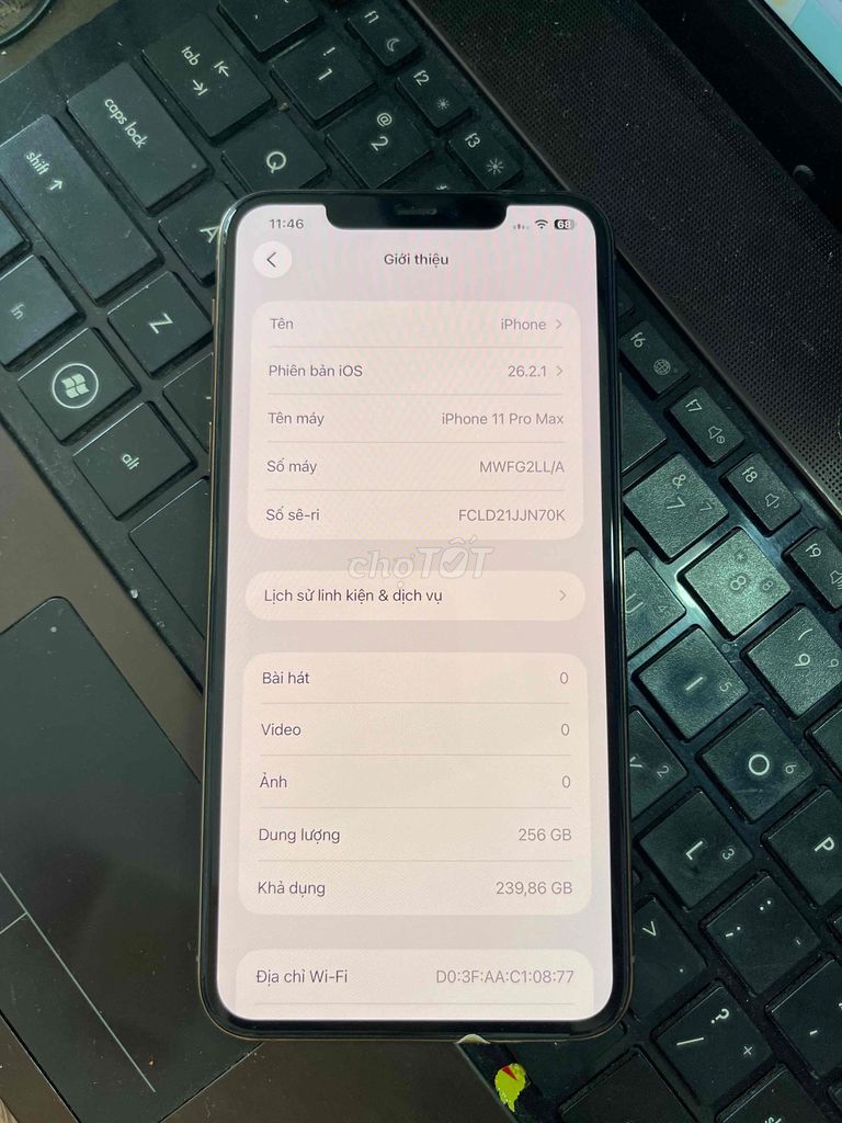 Apple iPhone 11 Pro Max 256GB Vàng Zin. Mua bán Điện thoại tại Quận 6 Tp Hồ Chí Minh được đăng bởi Việt hình 1