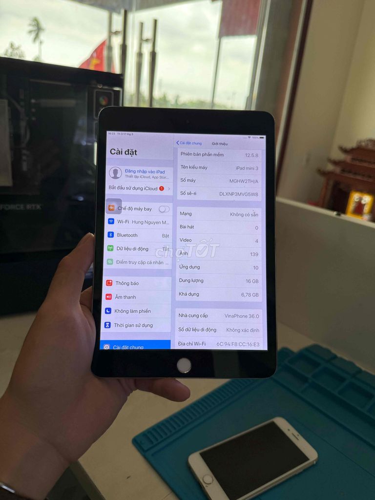 Apple iPad mini 3 16GB Bạc. Mua bán Máy tính bảng tại Huyện Thuỷ Nguyên Hải Phòng được đăng bởi Hùng Nguyễn THP store hình 1