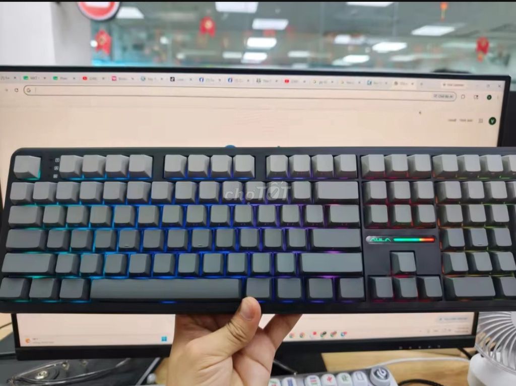 Bàn phím cơ AULA F108 Xám đen - NEW SEAL. Mua bán Phụ kiện (Màn hình, Chuột...) tại Thành phố Buôn Ma Thuột Đắk Lắk được đăng bởi Tâm Trần hình 1