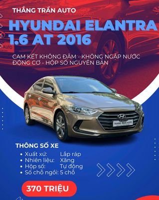 🚗  Hyundai Elantra 2016 1.6 AT
