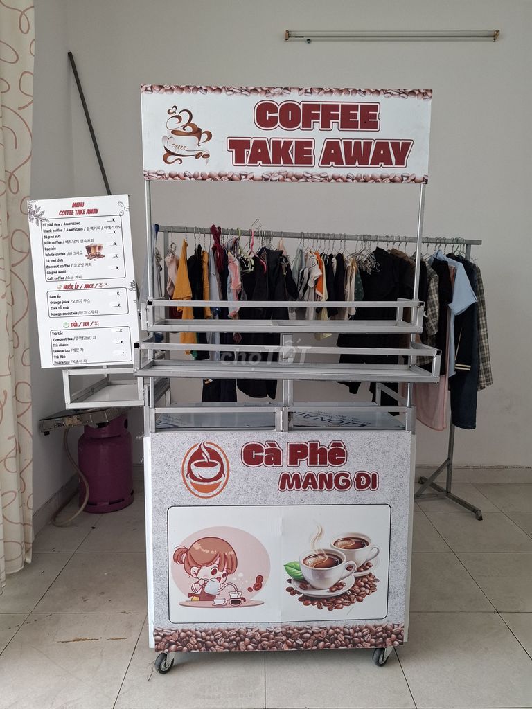 Xe đẩy bán hàng Alu Bạc kinh doanh cà phê. Mua bán Đồ chuyên dụng, Giống nuôi trồng tại Quận Sơn Trà Đà Nẵng được đăng bởi Quân hình 1