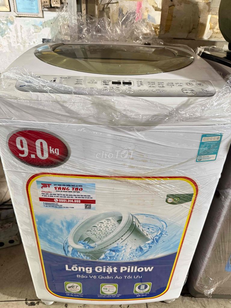 Máy giặt Toshiba 9kg Inverter Trắng. Mua bán Máy giặt tại Quận 8 Tp Hồ Chí Minh được đăng bởi Điện Lạnh Giá Tốt hình 1
