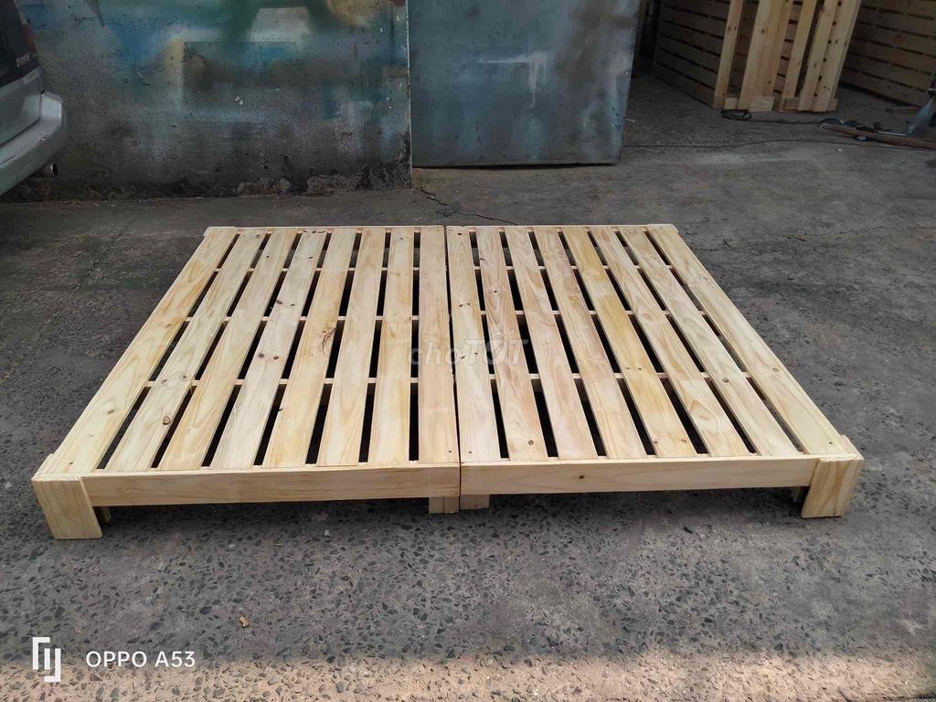 giường palet gỗ thông nhập khẩu giá chỉ từ 450k