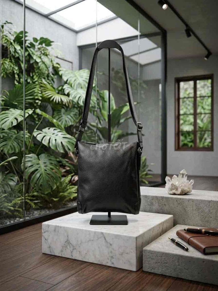 Túi đeo chéo Da thật Đen 21x24x6. Mua bán Túi xách tại Huyện Nhà Bè Tp Hồ Chí Minh được đăng bởi túi xách nam nữ đồ si da thật hình 1