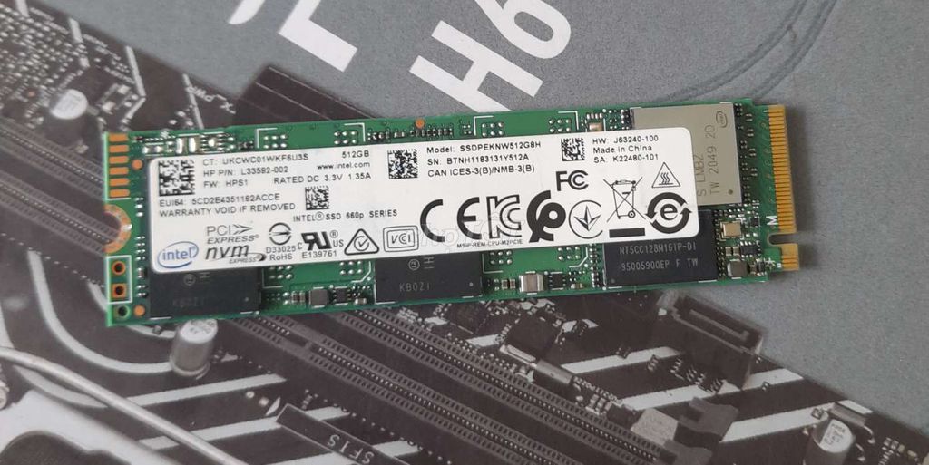 ổ đĩa intel ssd 512 NVMe Gen3 2280 đẹp zin bh 1th. Mua bán Linh kiện (RAM, Card...) tại Thành phố Thủ Dầu Một Bình Dương được đăng bởi Phú Dương  hình 1