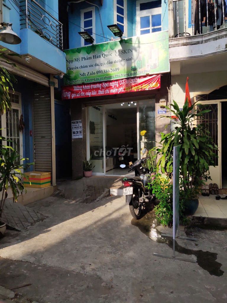 BÁN NHÀ HẺM XE HƠI ÂU CƠ – 1 TRỆT 2 LẦU + SÂN THƯỢNG – GIÁ 5,7 TỶ