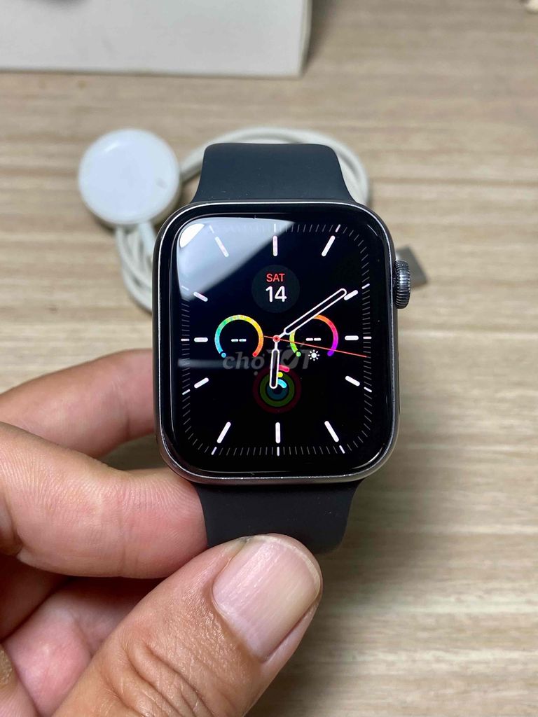 Apple Watch Sr 5/44 GPS nhôm đen zin 100%