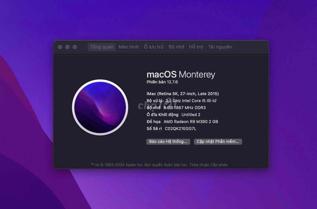 Apple iMac Retina 5K i5 27 inch 8GB/1TB 2015. Mua bán Máy tính để bàn tại Quận Nam Từ Liêm Hà Nội được đăng bởi Nguyễn Hồng Hải hình 1