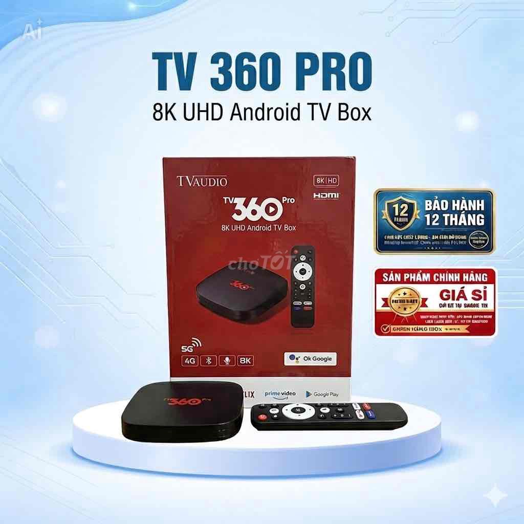 Android TV Box 360 Pro 8K UHD - Tìm Kiếm Giọng Nói. Mua bán Tivi, Âm thanh tại Huyện Tân Trụ Long An được đăng bởi Phan thanh huy hình 1