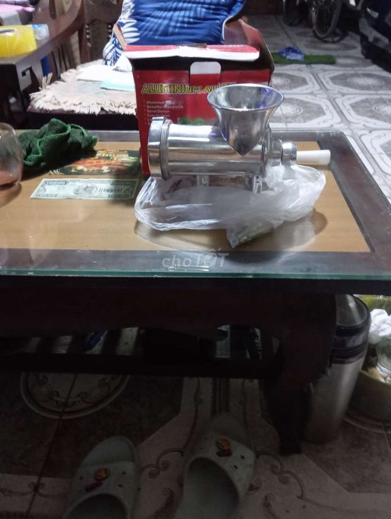 Máy xay thịt quay tay hợp kim nhôm. Mua bán Bếp, lò, đồ điện nhà bếp tại Quận Hồng Bàng Hải Phòng được đăng bởi đào quốc Việt hình 1