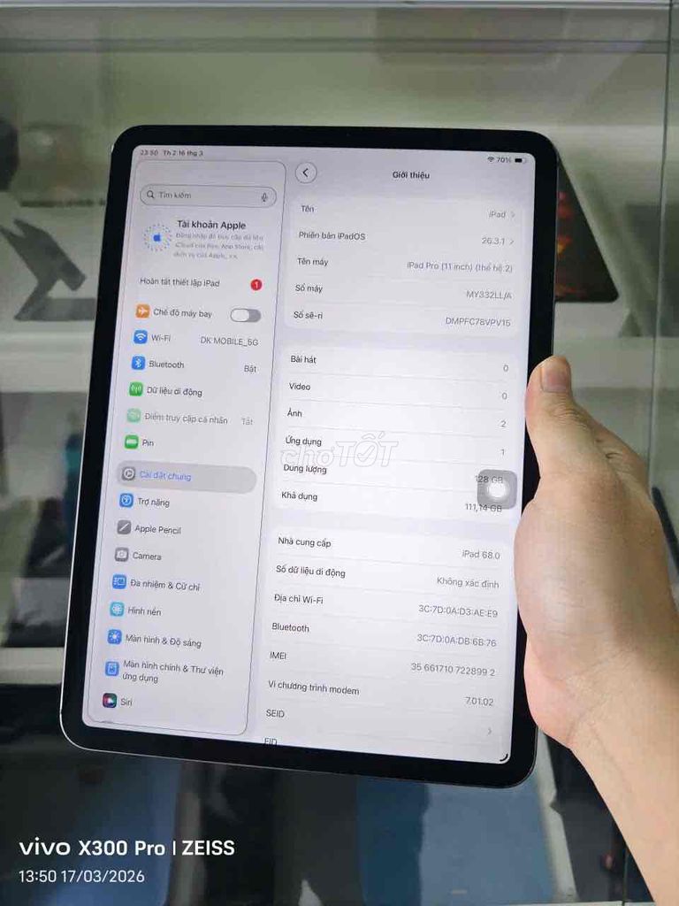 Apple iPad Pro 2020 128GB Xám. Mua bán Máy tính bảng tại Quận Ba Đình Hà Nội được đăng bởi Nguyễn Công Thành hình 1