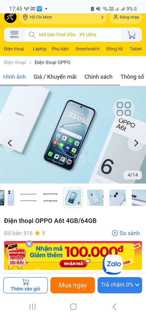 OPPO A6t 4GB/64GB Điện thoại. Mua bán Điện thoại tại Quận Bình Tân Tp Hồ Chí Minh được đăng bởi Nguyễn văn hoàng  hình 1