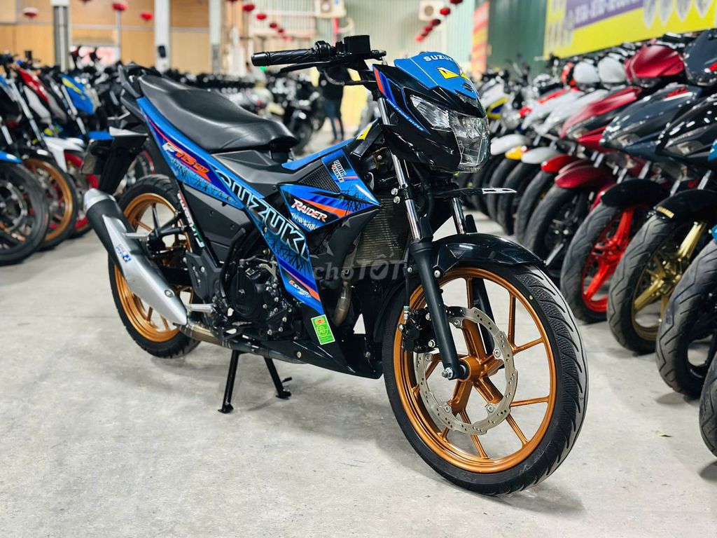 XE MÁYTHANH TÙNG_RAIDER 150 XANH VÀNH CAM MỚI TINH. Mua bán Xe máy tại Quận Nam Từ Liêm Hà Nội được đăng bởi THANH TÙNG hình 1