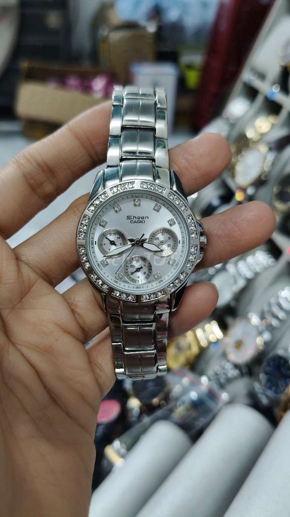 Đồng hồ Casio Nữ Kim loại Bạc. Mua bán Đồng hồ tại Huyện Bình Chánh Tp Hồ Chí Minh được đăng bởi Mắt kính Vy Trần hình 1