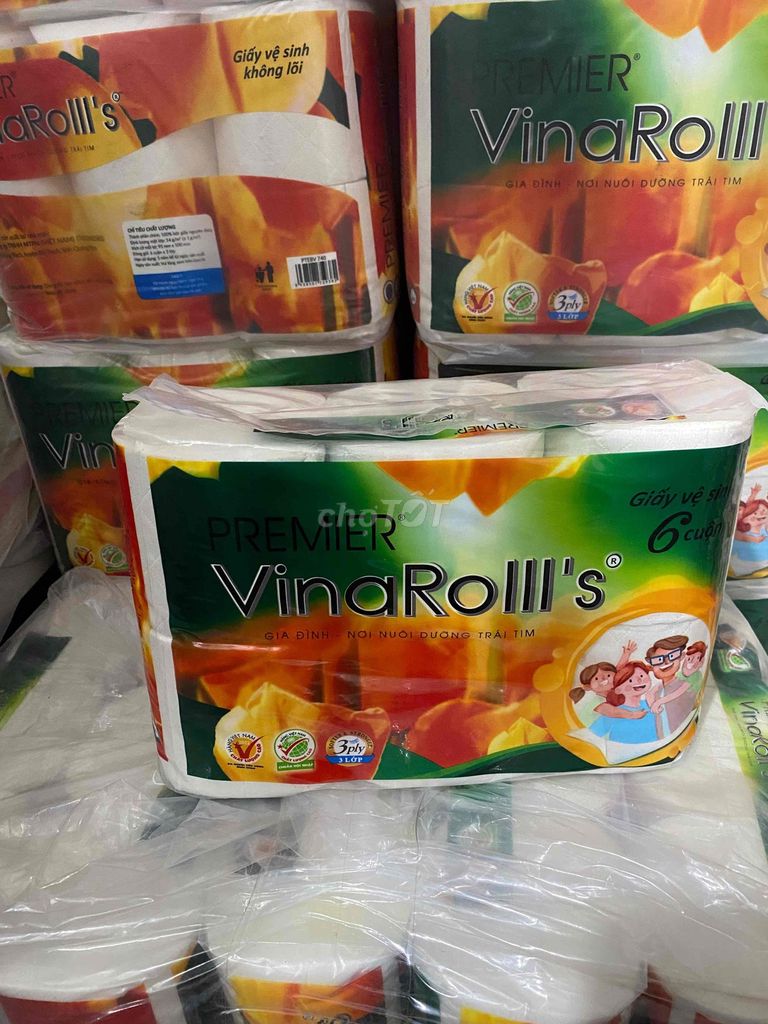 10 bịch giấy cuộn vina hàng loại 2. Mua bán Thiết bị vệ sinh, nhà tắm tại Huyện Long Hồ Vĩnh Long được đăng bởi Khăn giấy hình 1
