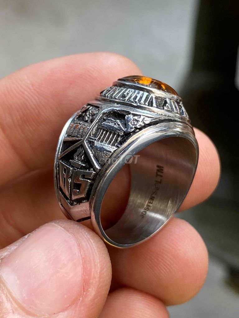 Nhẫn Mỹ hợp kim Lithium size nam 18,5 mm