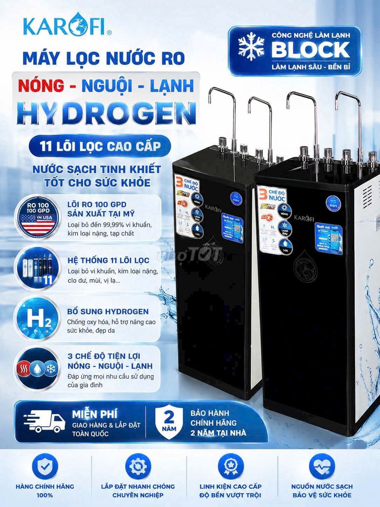 Máy lọc nước Karofi Hydrogen TRẢ  GÓP - CHỈ CCCD. Mua bán Bếp, lò, đồ điện nhà bếp tại Thị xã Bến Cát Bình Dương được đăng bởi NHƯ ĐIỆN MÁY TRẢ GÓP LÊ TRIỀU hình 1