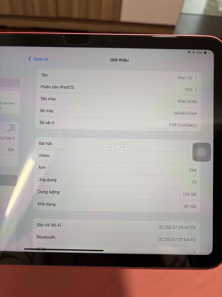 iPad Gen 11 (2025) 128GB - mới 99% sạc 35 lần. Mua bán Máy tính bảng tại Quận 12 Tp Hồ Chí Minh được đăng bởi Hải  hình 1