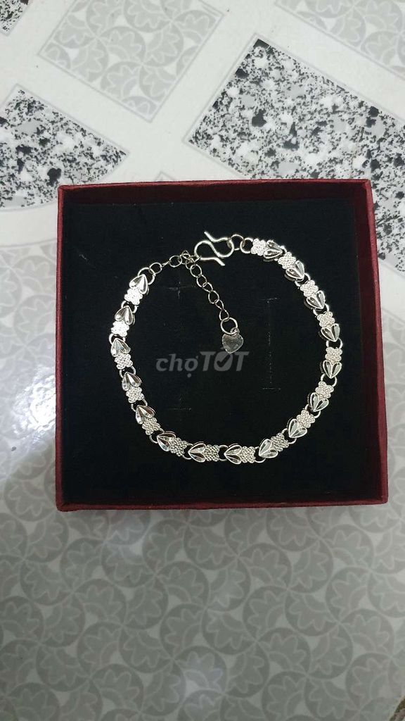 Vòng tay Bạc Nữ Thiết kế Trái tim. Mua bán Phụ kiện thời trang khác tại Quận 12 Tp Hồ Chí Minh được đăng bởi Nguyễn Huy Hải hình 1