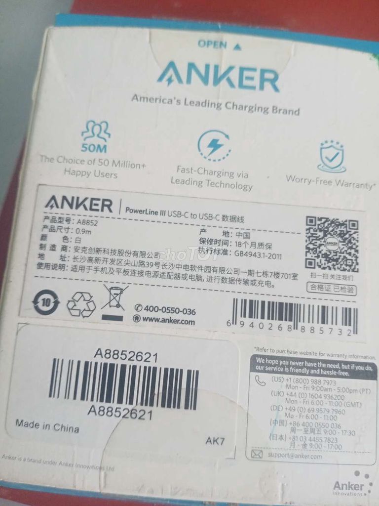 Hai sợi sạc Anker