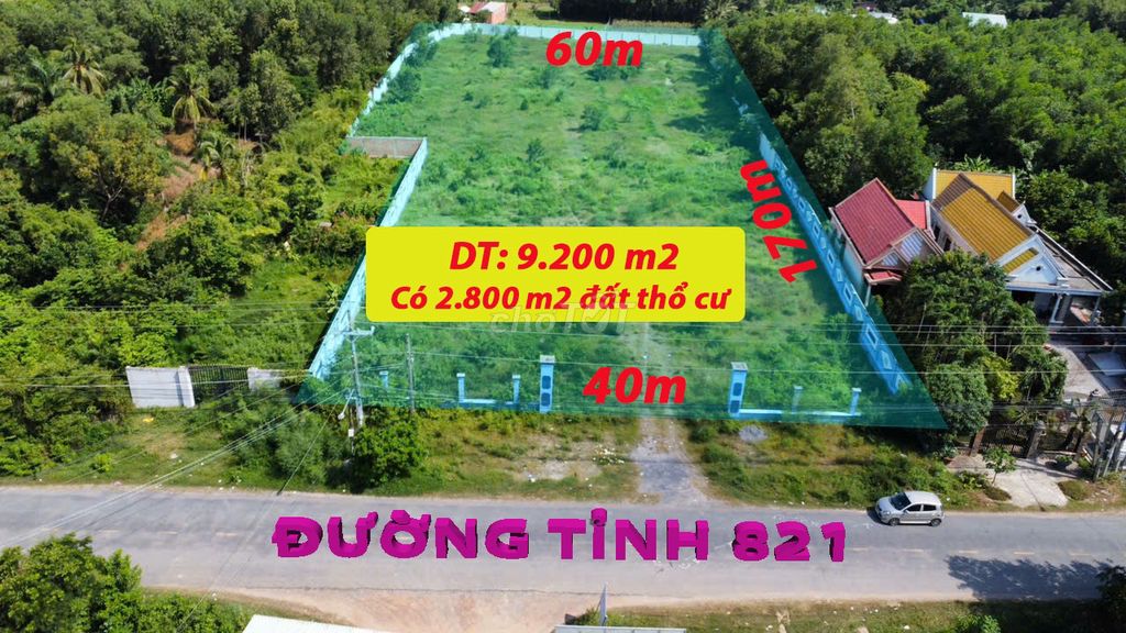 9.200 m2 đất kho xưởng, mặt tiền ĐT821, liền kề 3 KCN Đức Hòa, Long An